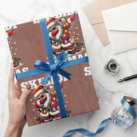 Funny Dabbing Santa Rizz Xmas Wrapping Paper Roll Skibidi Rizzmas Xmas Lights