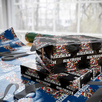 Funny Dabbing Santa Rizz Xmas Wrapping Paper Roll Skibidi Rizzmas Xmas Lights