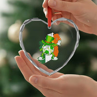 Funny Dabbing Soccer Ball Heart Crystal Glass Ornament St Patricks Day