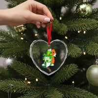 Funny Dabbing Soccer Ball Heart Crystal Glass Ornament St Patricks Day