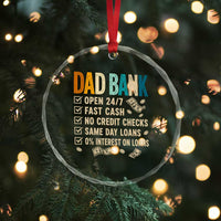 Funny Dad Crystal Glass Ornament Retro Dad Bank Fathers Day