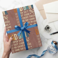 Funny Dad Wrapping Paper Roll Retro Dad Bank Fathers Day