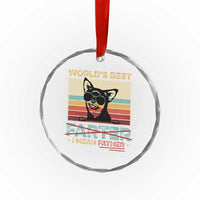 Funny Dad Dog Crystal Glass Ornament Fathers Day World's Best Farter I Mean Father - Wonder Print Shop