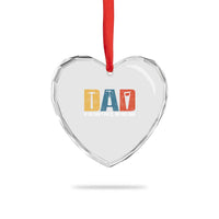 Funny Dad He Cant Fix It No One Can Heart Crystal Glass Ornament Fathers Day