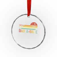 Funny Dad Jokes In A Dad-a-base Crystal Glass Ornament Retro Vintage Fathers Day - Wonder Print Shop