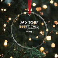 Funny Dad To Be 2026 Loading Crystal Glass Ornament New Dad Beer Lover - Wonder Print Shop