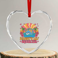 Funny Daddys Lil Squirter Heart Crystal Glass Ornament Inappropriate Adult Humor Squirting Whale - Wonder Print Shop
