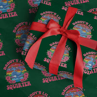 Funny Daddy's Lil Squirter Wrapping Paper Roll Cute Whale Inappropriate Embarrassing Adult Joke - Wonder Print Shop