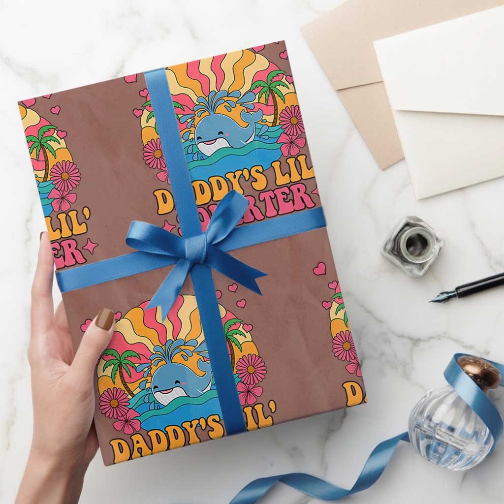Funny Daddys Lil Squirter Wrapping Paper Roll Inappropriate Adult Humor Squirting Whale - Wonder Print Shop