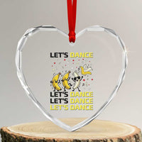 Funny Dancing Banana Heart Crystal Glass Ornament Lets Dance Silly Meme Graphic