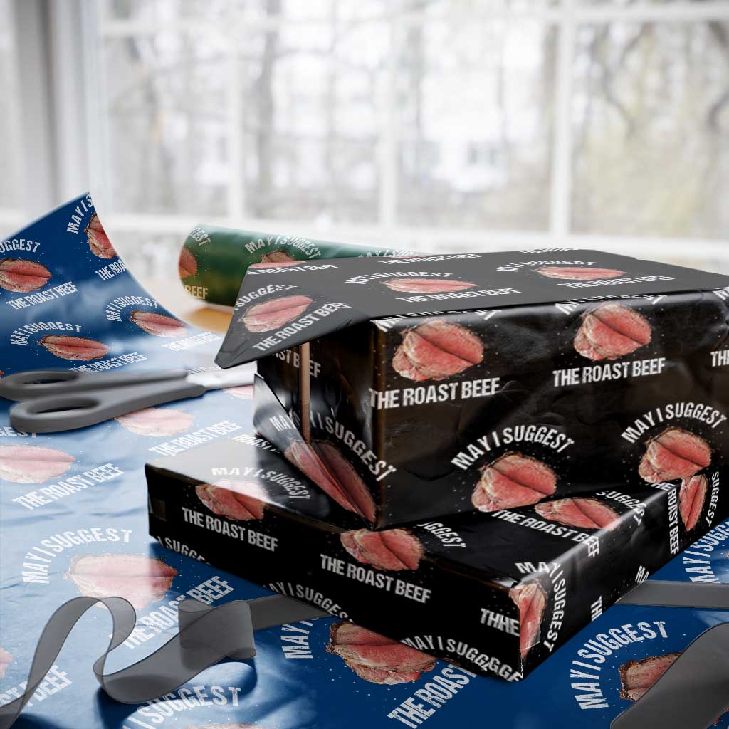 Funny Dank Meme Wrapping Paper Roll May I Suggest The Roast Beef - Wonder Print Shop