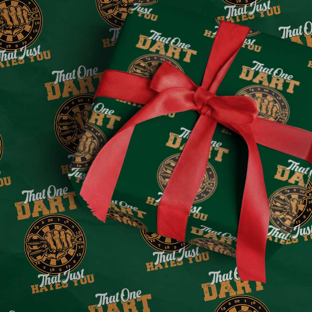 Funny Dartist Pub Game Wrapping Paper Roll That One Dart That Just Hates You - Wonder Print Shop