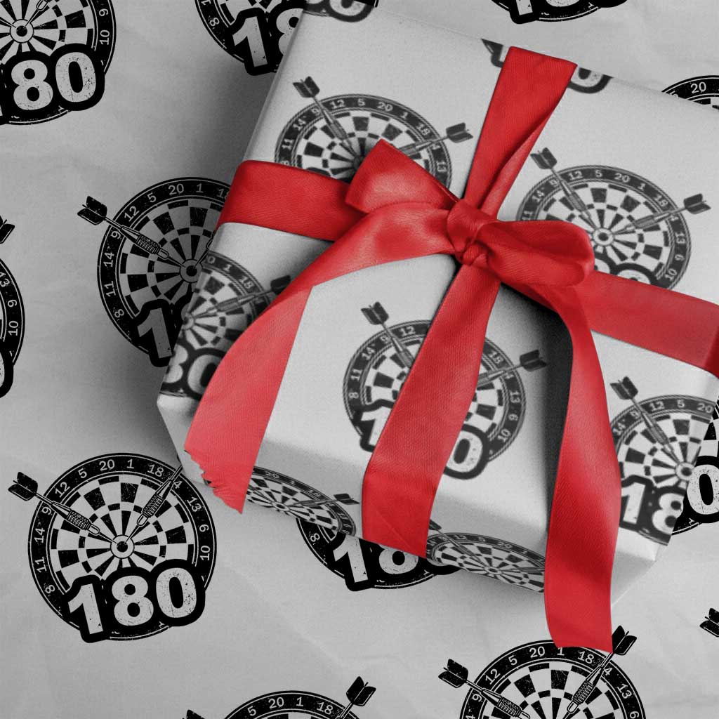 Funny Darts Max 180 Wrapping Paper Roll Dartist Darts Lover Gift - Wonder Print Shop