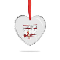 Funny Darts Player Gift Heart Crystal Glass Ornament Just The Tip - Wonder Print Shop