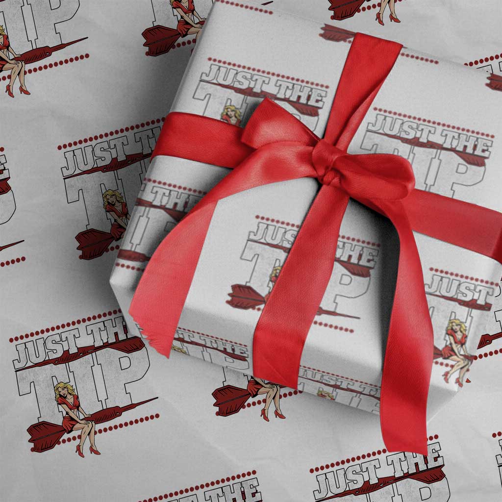 Funny Darts Player Gift Wrapping Paper Roll Just The Tip - Wonder Print Shop