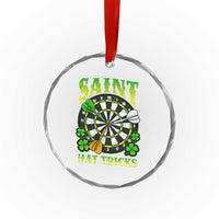 Funny Darts St Patricks Day Gift Crystal Glass Ornament Saint Hat Tricks