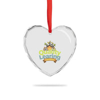 Funny Day Care Heart Crystal Glass Ornament Quality Learing Center Learning School Quote - Wonder Print Shop
