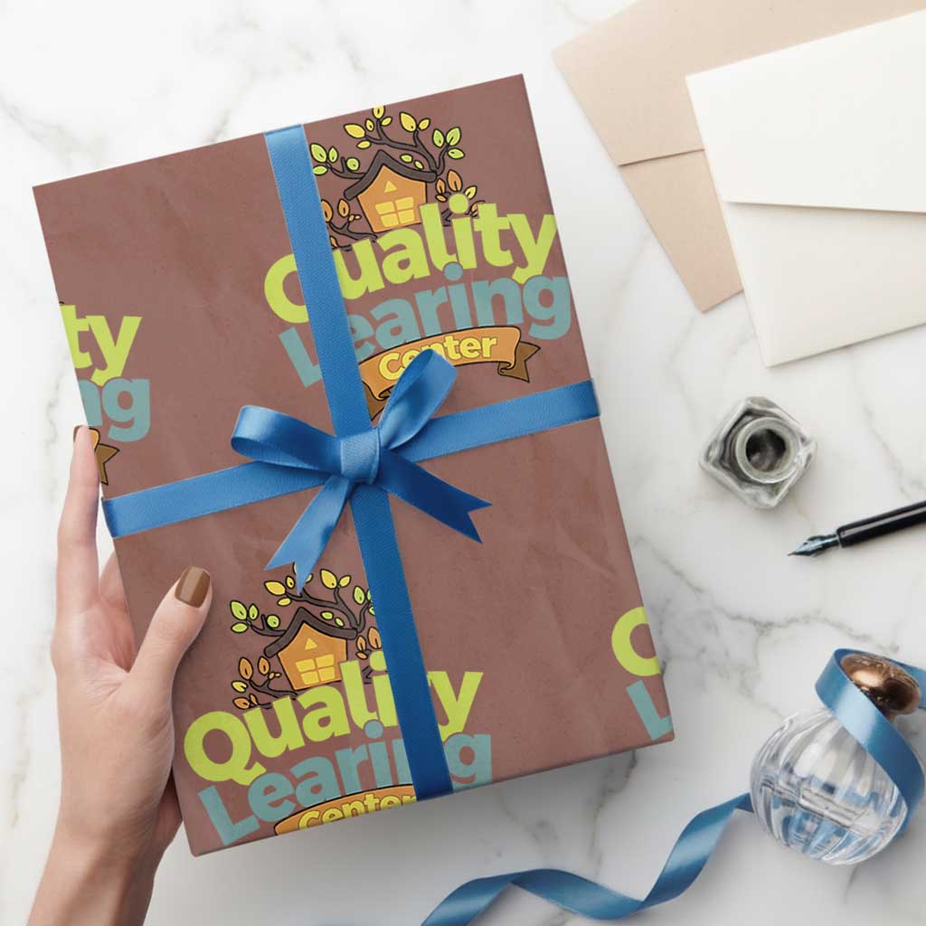 Funny Day Care Wrapping Paper Roll Quality Learing Center Learning School Quote - Wonder Print Shop