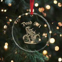 Funny Deadlifts Lifting Weights Gym Skeleton Crystal Glass Ornament - Wonder Print Shop