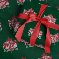 Funny Dear Canada We Hate Him Too Wrapping Paper Roll Maple Leaf - Wonder Print Shop