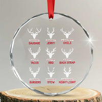 Funny Deer Hunting Crystal Glass Ornament Hunter of All Santa's Reindeer - Wonder Print Shop