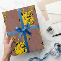 Funny Deer Hunting Wrapping Paper Roll Bear Plus Deer Equals Beer USA Hunter