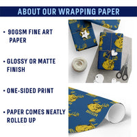 Funny Deer Hunting Wrapping Paper Roll Bear Plus Deer Equals Beer USA Hunter