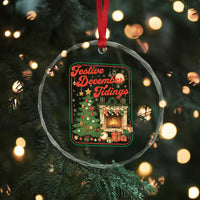 Funny Democrat Christmas Crystal Glass Ornament Festive December Tiding Xmas Political Satire - Wonder Print Shop