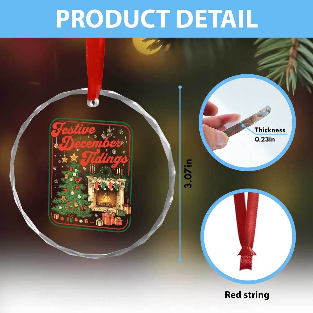 Funny Democrat Christmas Crystal Glass Ornament Festive December Tiding Xmas Political Satire - Wonder Print Shop