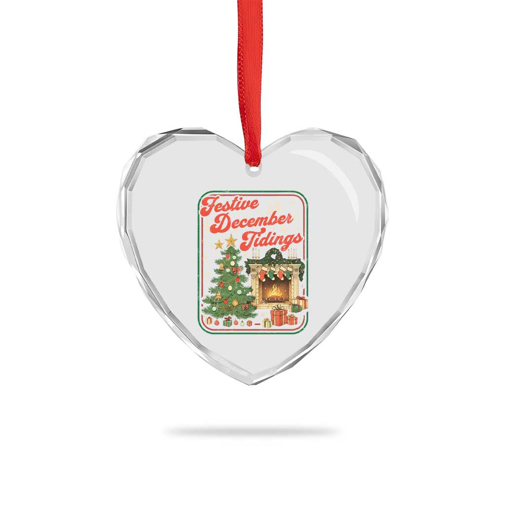 Funny Democrat Christmas Heart Crystal Glass Ornament Festive December Tiding Xmas Political Satire - Wonder Print Shop