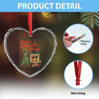 Funny Democrat Christmas Heart Crystal Glass Ornament Festive December Tiding Xmas Political Satire - Wonder Print Shop