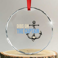 Funny Dibs On The Captain Crystal Glass Ornament Boating Boat Lover Anchor - Wonder Print Shop