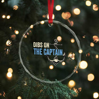 Funny Dibs On The Captain Crystal Glass Ornament Boating Boat Lover Anchor - Wonder Print Shop