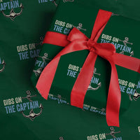 Funny Dibs On The Captain Wrapping Paper Roll Boating Boat Lover Anchor - Wonder Print Shop