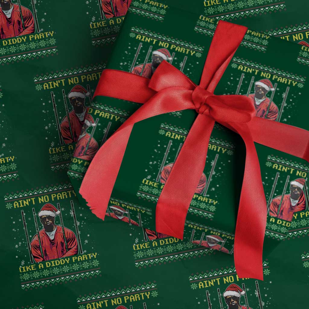 Funny Diddy Ain't No Party Like A Diddy Party Christmas Wrapping Paper Roll - Wonder Print Shop