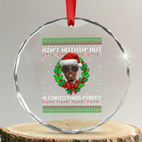 Funny Diddy Ain't Nothin' But A Xmas Party Crystal Glass Ornament TS11