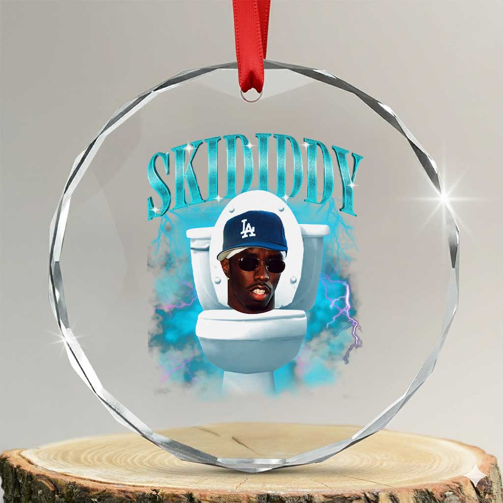Funny Diddy Crystal Glass Ornament Diddy Skibidi Toilet Bootleg Meme - Wonder Print Shop