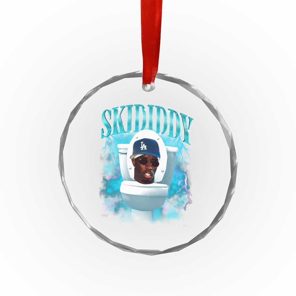Funny Diddy Crystal Glass Ornament Diddy Skibidi Toilet Bootleg Meme - Wonder Print Shop