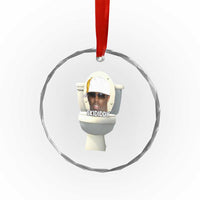 Funny Diddy Crystal Glass Ornament Diddy Skibidi Toilet Meme - Wonder Print Shop
