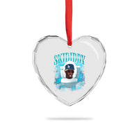 Funny Diddy Heart Crystal Glass Ornament Diddy Skibidi Toilet Bootleg Meme - Wonder Print Shop