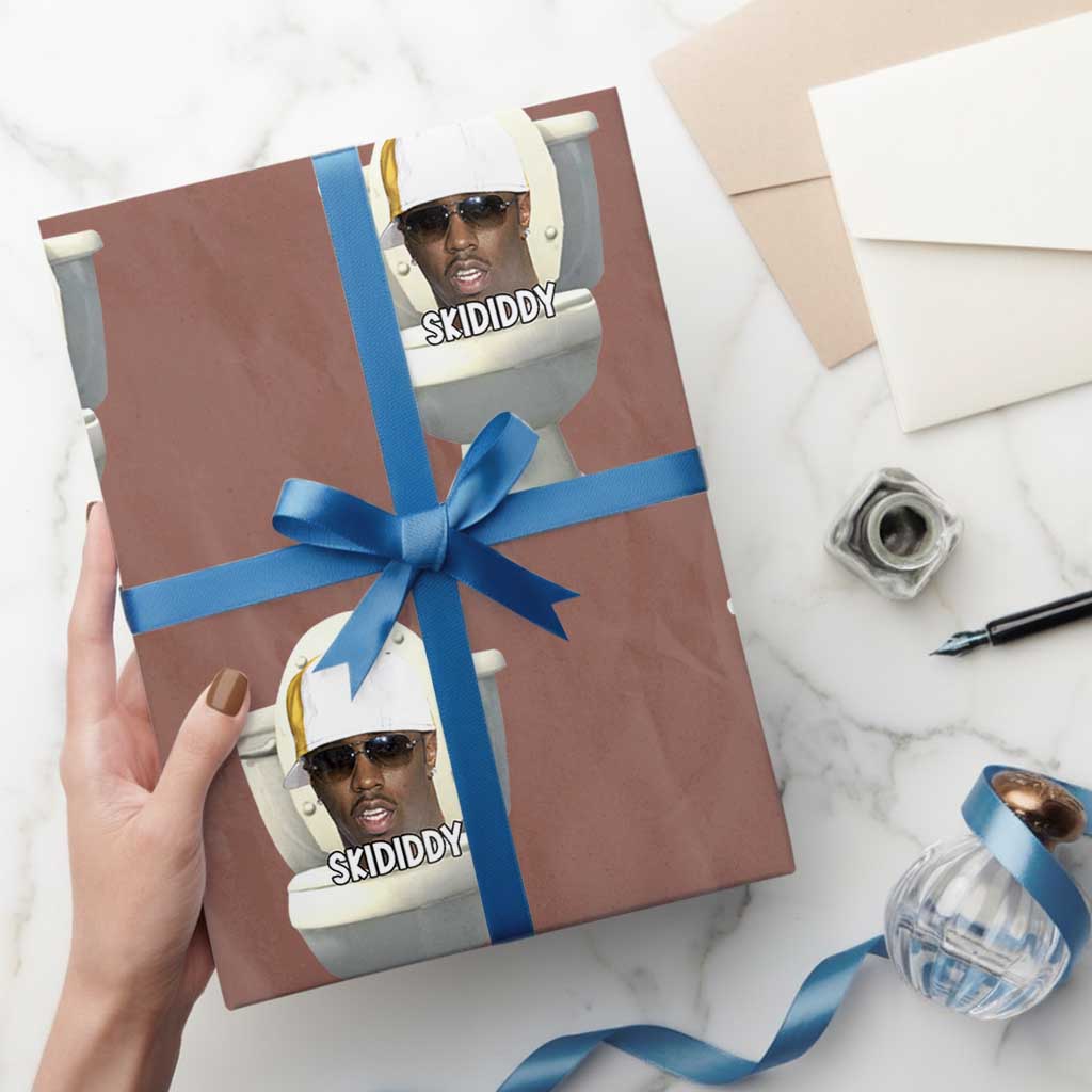 Funny Diddy Wrapping Paper Roll Diddy Skibidi Toilet Meme - Wonder Print Shop