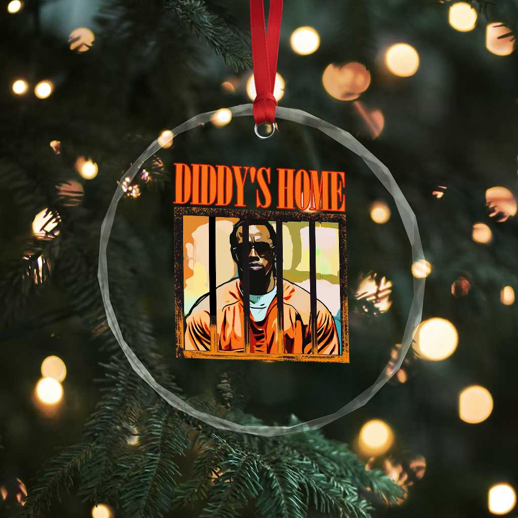 Funny Diddy's Home Diddy Party Crystal Glass Ornament TS09