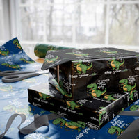 Funny Dino Lovers Wrapping Paper Roll If You Are Happy And You Know It Clap Your Oh - Wonder Print Shop