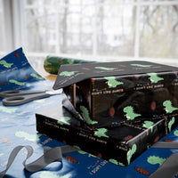 Funny Dinosaur Dartist Player Gift Wrapping Paper Roll I Do Not Like Darts - Wonder Print Shop