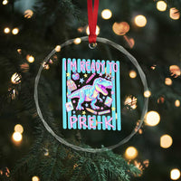 Funny Dinosaur First Day of School Pre-k Kindergarten Crystal Glass Ornament I'm Ready To Pre K