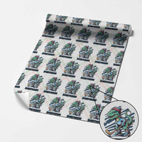 Funny Dinosaur Playing Ice Hockey Wrapping Paper Roll Hockeysaurus Gift For Kids - Wonder Print Shop