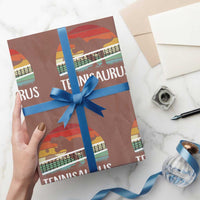 Funny Dinosaur Tennis Player Gift Wrapping Paper Roll Tennisaurus - Wonder Print Shop