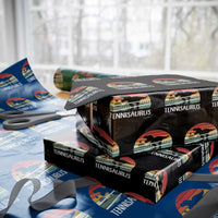 Funny Dinosaur Tennis Player Gift Wrapping Paper Roll Tennisaurus - Wonder Print Shop