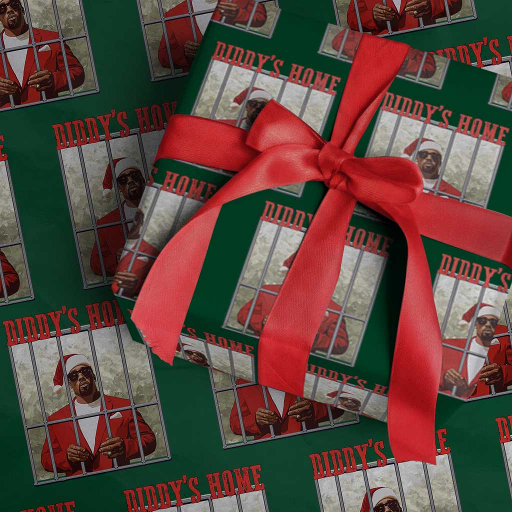 Funny Dirty Christmas Santa Diddy's Home Wrapping Paper Roll - Wonder Print Shop