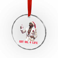 Funny Dirty Hiphop Xmas Crystal Glass Ornament Got Oil 4 Life Diddy Party TS09
